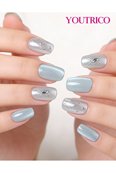 Youtrico أظافر صناعية خيالية للفتيات، أظافر قصيرة قابلة للتركيب، على شكل فراش...