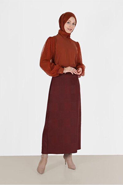 Alvina Fustă clasică cu MODEL CAROURI 60227