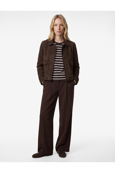Koton Pantaloni cu buzunare, cu detaliu de pliuri, cu picioare largi pantalon...