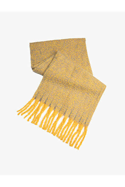 Koton Yumuşak Dokulu Püsküllü Maksi Atkı