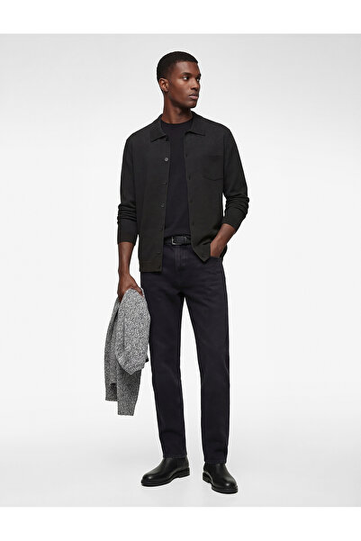 Koton سترة تريكو بياقة بولو وأزرار وأكمام طويلة بقصة عادية