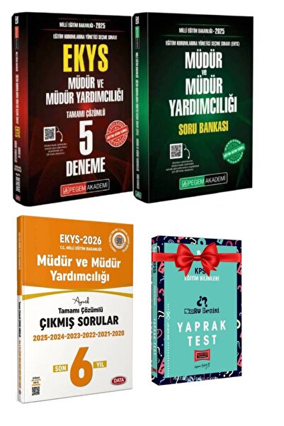 Pegem Akademi Yayıncılık 2025 Pegem EKYS Müdür ve Müdür Yardımcılığı Deneme+S...