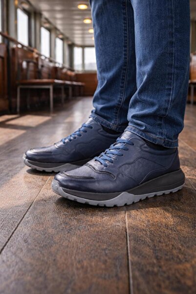 PATRICK CASSA حذاء رياضي كلاسيكي للمشي اليومي من الجلد الطبيعي للرجال