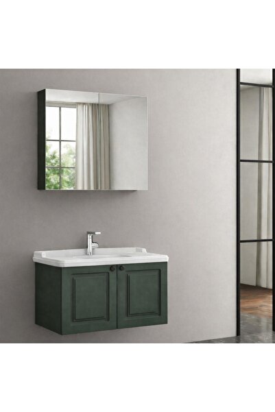 Gold Ban-yom RİSUS 80 YEŞİL MDF Banyo Mobilyası Seti