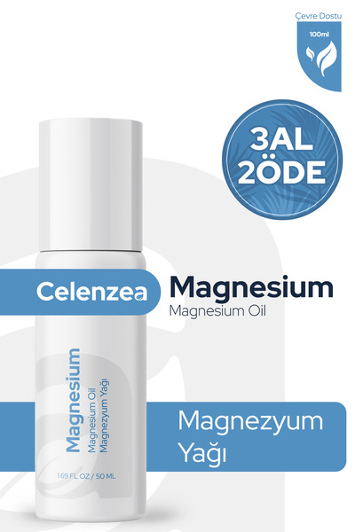 Celenzea Saf Magnezyum Yağı Rollon Doğal Bitkisel Masaj Yağı Magnesium Oil Ro...