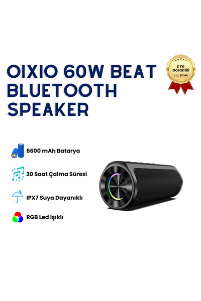HZL BEAT 60W Su Geçirmez ipx7 Bluetooth AUX Sd Card Usb Yüksek Ses Kaliteli H...