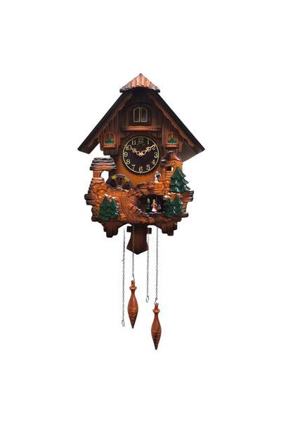 Eastar EC518 Ahşap Guguklu Balerin Çalarlı Duvar Saati