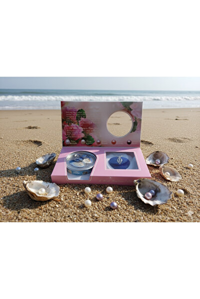 İncili Sevgililer Günü İstiridye İçinde Gerçek İnci Seti - Gümüş Renk Kafesli...