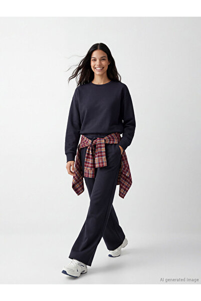 LC Waikiki Γυναικεία φόρμα Soft Touch με ελαστική μέση σε ανθρακί χρώμα από τ...