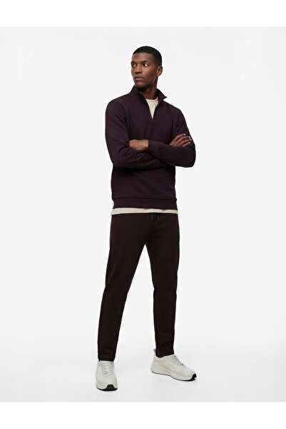 Koton Bumbac cu mânecă lungă supradimensionat guler ridicat Hanorac cu jumăta...