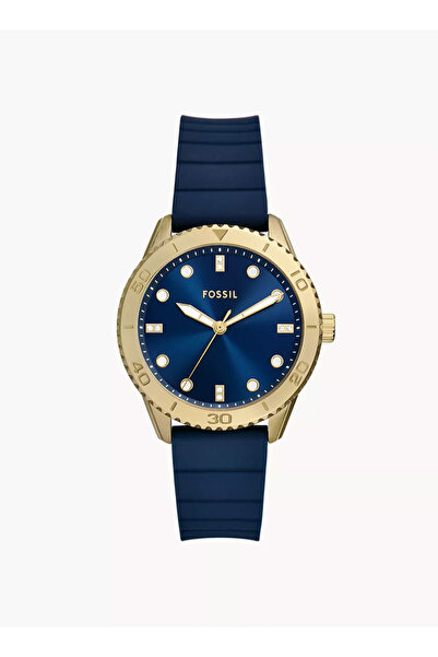 Fossil Dayle Three-Hand Navy Silicone Watch BQ3960