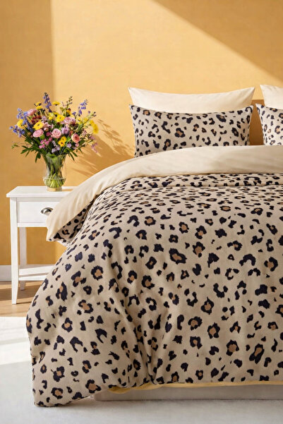 İQON Σετ Παπλωματοθήκη Διπλό Κρεβάτι Chıta Brown SETÇİFT