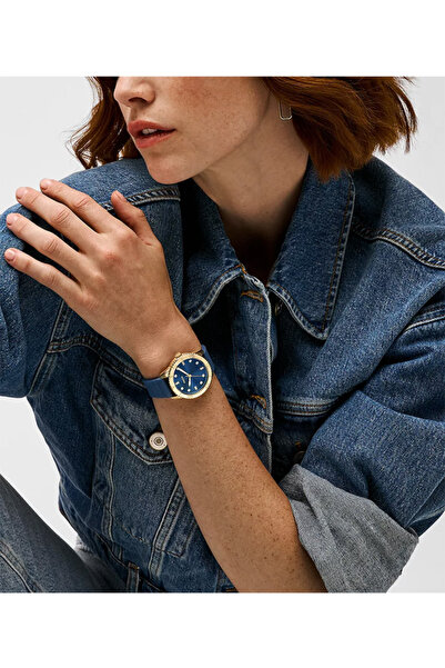 Fossil Dayle Three-Hand Navy Silicone Watch BQ3960