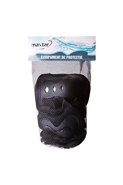 Maxtar Set de protecție pentru cot, genunchi și braț, negru, mărimea M