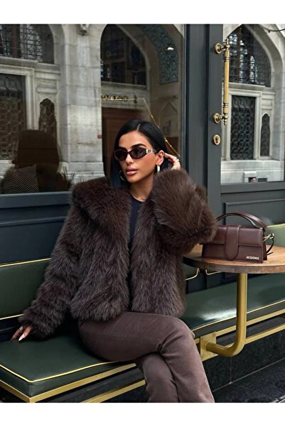 VESS MODA Guler șal de calitate premium pentru femei haină de blană artificia...