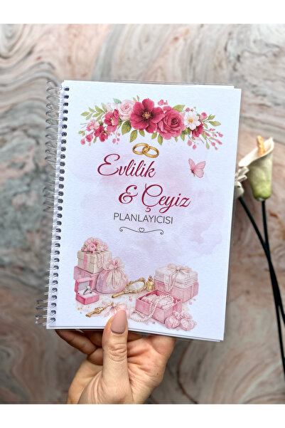 Kedirengi Çeyiz Defterim | Çiçekli | Çeyiz Listesi Defteri - Bohça