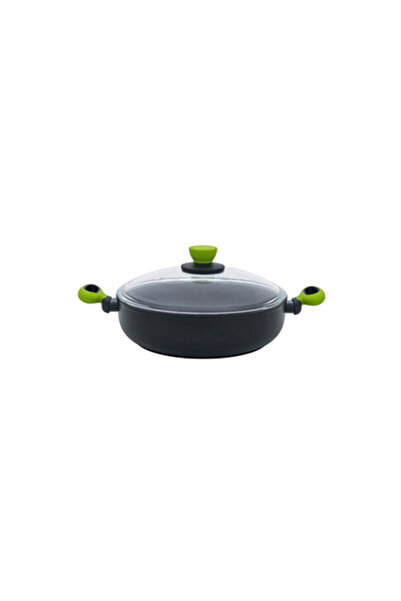 Leggno Colorgy Titanyum Sığ Pilav Tenceresi 24 cm Yeşil Kulp