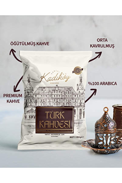 Tarihi Kadıköy Kahvesi Premium Türk Kahvesi Orta Kavrulmuş 100 Gram Taş Değirmende Öğütülmüş - Hancıoğlu Kahve