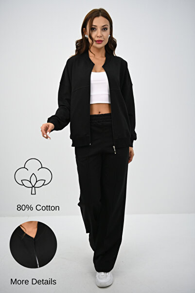 Koza Butik Γυναικεία Φαρδιά Φόρμα Φόρμας με φερμουάρ 4144-25