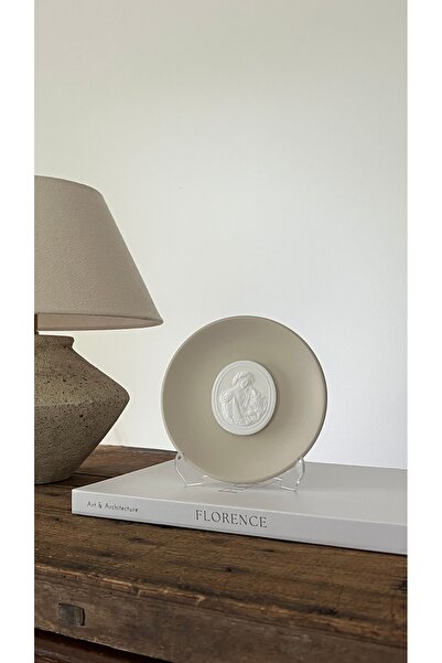 HOME DEKORİSTA Decorative Plate, Decorative Object, Beige Color Plate, Beige ...