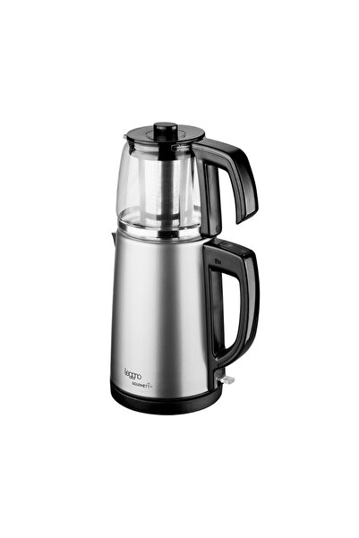Leggno Gourmet Pro Cam Demlikli Çay Makinesi Inox