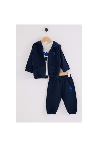 U.S. Polo Assn. Kids طقم ملابس رياضية مكون من بغطاء رأس قطع من US POLO للرجال...