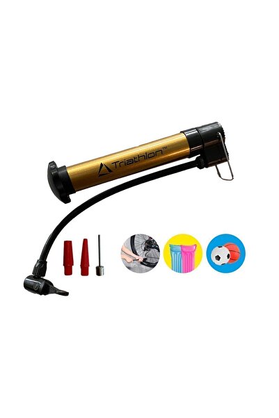Triathlon T-204 Şişirme El Pompası | 3 Farklı Uç | Bisiklet & Top & Deniz Yat...