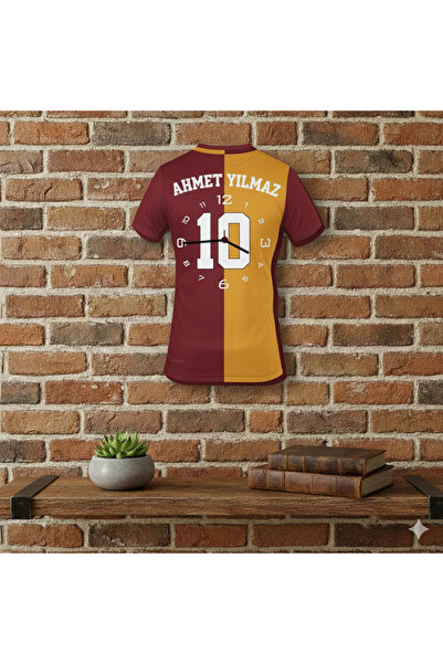 Adeus Casa D'Arte Kişiye Özel İsimli Taraftar Forma Ahşap Duvar Saati