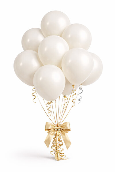 BeySüS Aura Collection Ivory White Balon (Fildişi Beyazı) - 12 İnç - 10 Adet