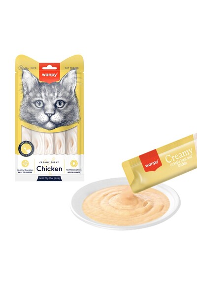 Wanpy Tavuklu Krema Kedi Ödülü 14Gr*5 Adet