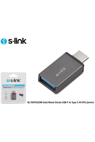 S-LINK SL-TAOTG20M USB DİŞİ=-TYPE-C ERKEK OTG ÇEVİ