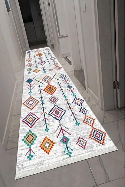 VOPTEKS Renkli yolluk Makinede Yıkanabilir Halı Kaymaz Taban Halı