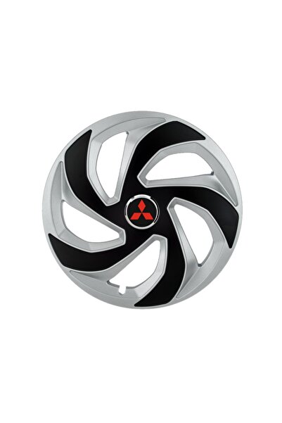 Autohelix MSA Set de 4 capace de jantă Rex Gri-Negru R15 pentru gama auto Mit...