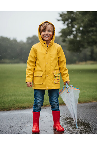 Haribo Renkli Cepli Kapşonlu Yağmurluk