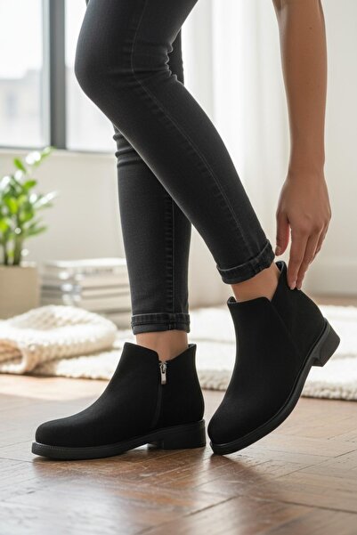 ISPARTALILAR 4571 Kaymaz Taban Fermuarlı Bağcıklı Günlük Kadın Bot Postal Kad...