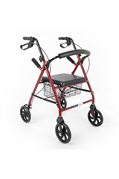 Comfort Plus Rolatör Yürüteç | Alüminyum Şase, Katlanabilir, Frenli ve Çantal...