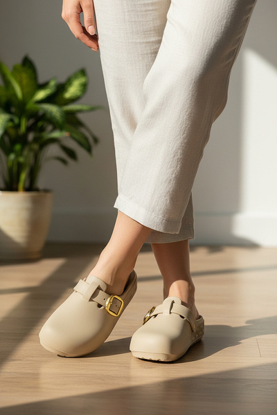 ISPARTALILAR 303 Comfortable Orthopedic Sole Daily Women's Slippers Closed Fr...