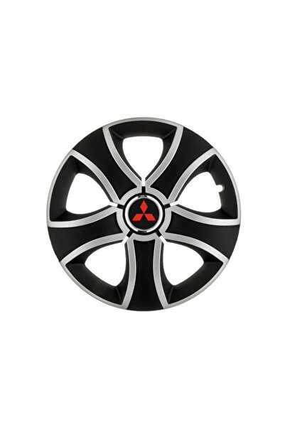 Autohelix MSA Set de 4 capace de jantă Bis Gri-Negru R15 pentru gama auto Mit...