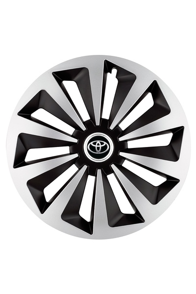 Autohelix MSA Set de 4 capace de jantă Fox Gri-Negru R17 pentru gama de mașin...