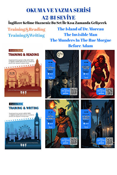 TGR Yayıncılık İNGİLİZCE OKUMA&YAZMA SETİ A2-B1 SEVİYE(4 QR KOD İLE DİNLEMELİ...