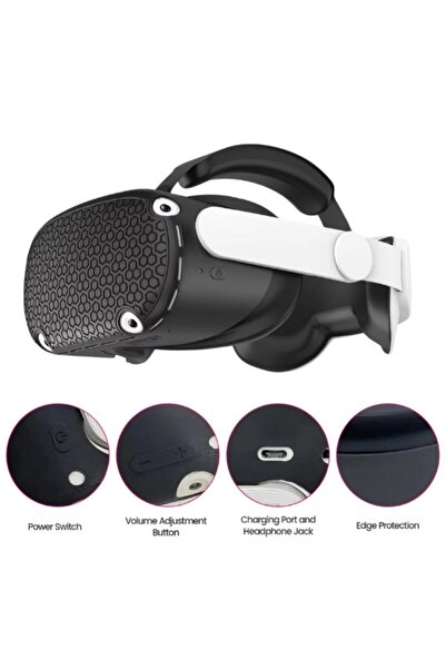 KONSOLTECH META QUEST 2 SİLİKON KILIF PETEK DOKULU (SİYAH)