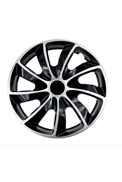 Autohelix MSA Set de 4 capace pentru jante quad de 14" negru-argintiu bicolore