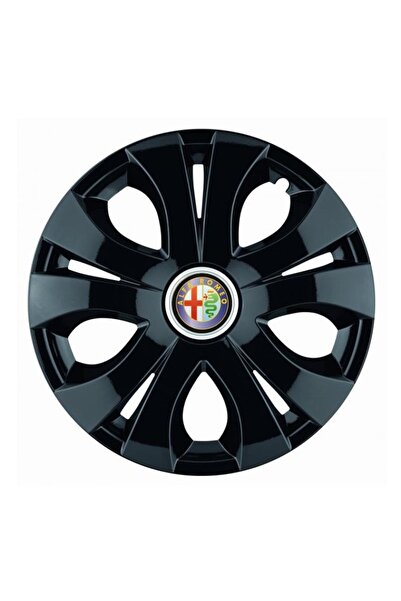 Autohelix MSA Set de 4 capace de jantă negre R16, compatibile cu Alfa Romeo
