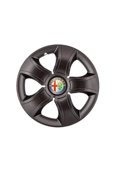 Autohelix MSA Set de 4 capace de jantă Bis Black R15 pentru gama de mașini Al...