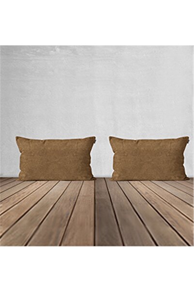 GOCCIA HOME 2'li Kadife Dokulu Kırlent Kılıfı Camel