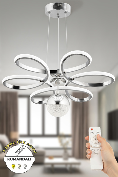 Capella Aydınlatma Layla Kumandalı Krom 3 Renk Işık Özellikli Dimmerli Modern...