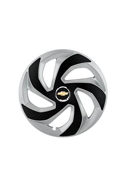 OEM Set de 4 capace de jantă Rex gri-negru R15 compatibile cu Chevrolet