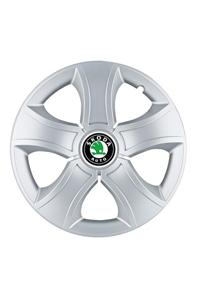 Autohelix MSA Set de 4 capace de jantă Bis Gri R15, pentru Skoda