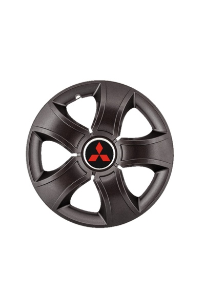 Autohelix MSA Set de 4 capace de jantă Bis Black R15 pentru gama auto MitsuBi...