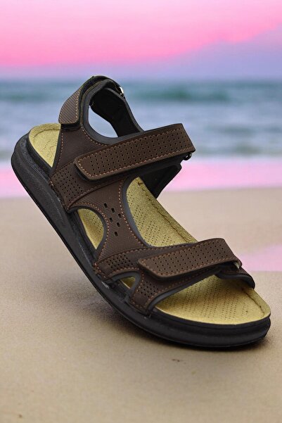 ISPARTALILAR 240105   Sandale pentru bărbați cu talpă ortopedică Sandale cu v...